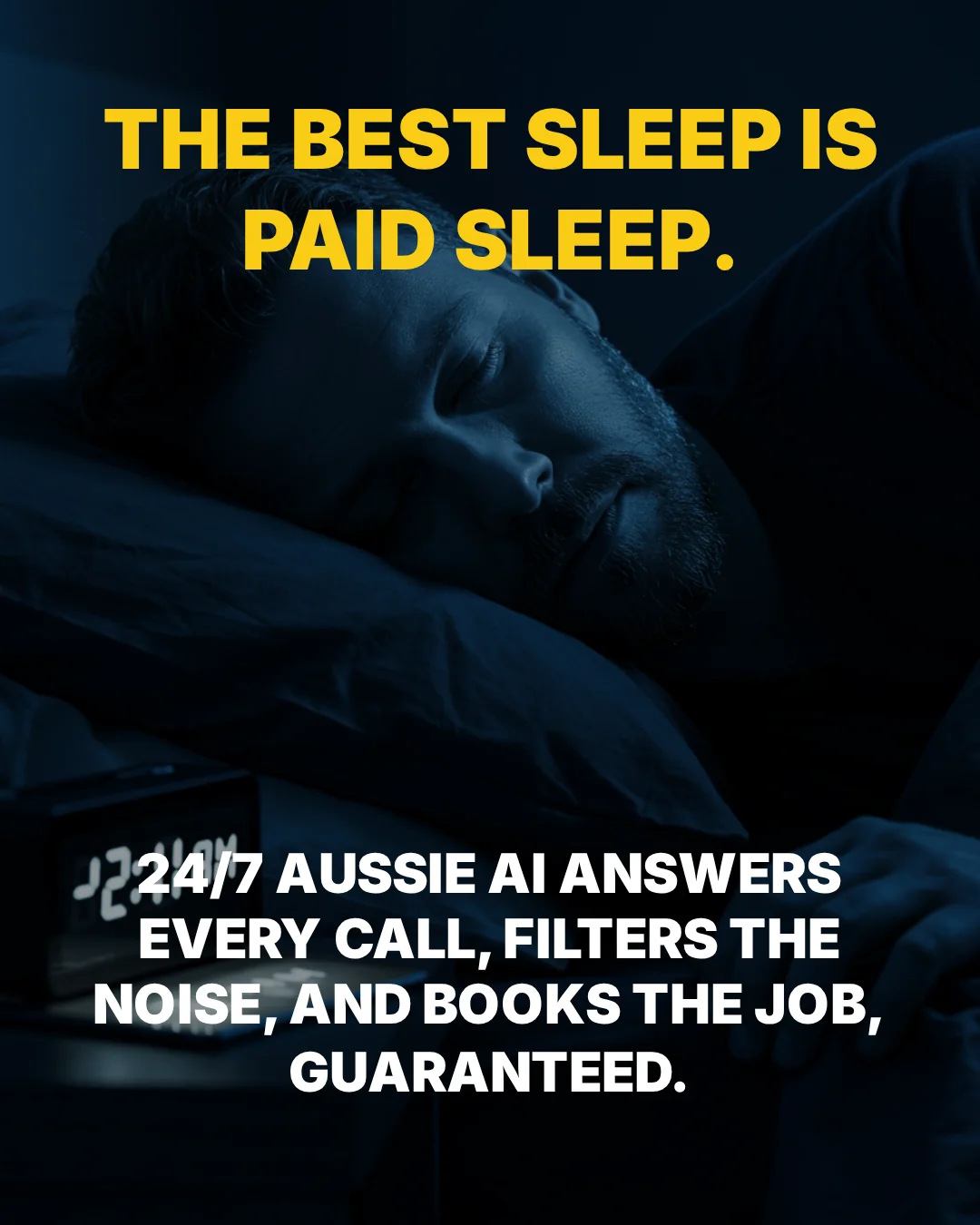 Tradie receiving emergency call at 2 AM earning $500 emergency job Tradie receiving emergency call at 2 AM earning $500 emergency plumbing job